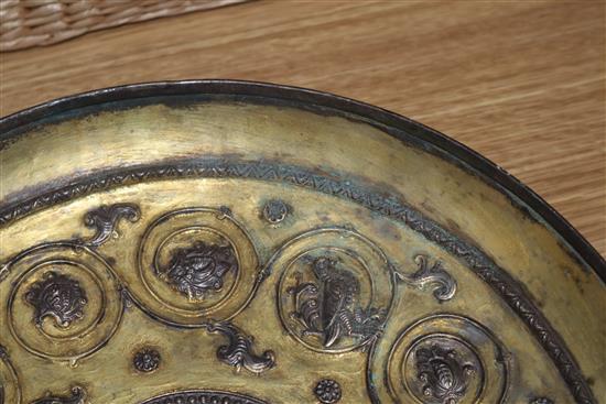 An Antique copy of 1st century Sassani dish diameter 29cm